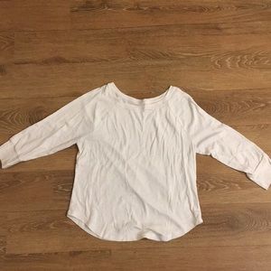 Cream colored 3 quarter sleeve shirt